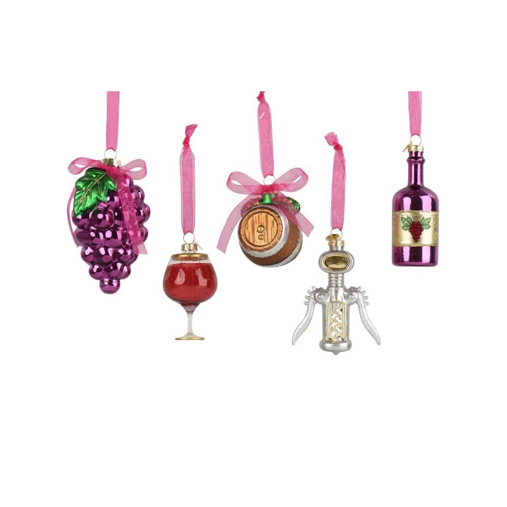 PENDENTI ALBERO VETRO TEMA VINO H.6.5